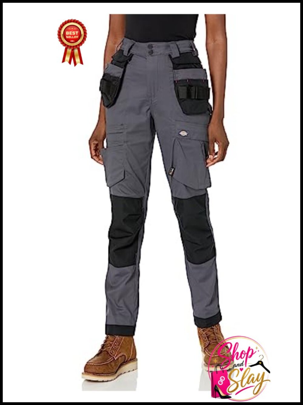 Performance Workwear Cargo Pants Cordura Knee Patches Straight Leg